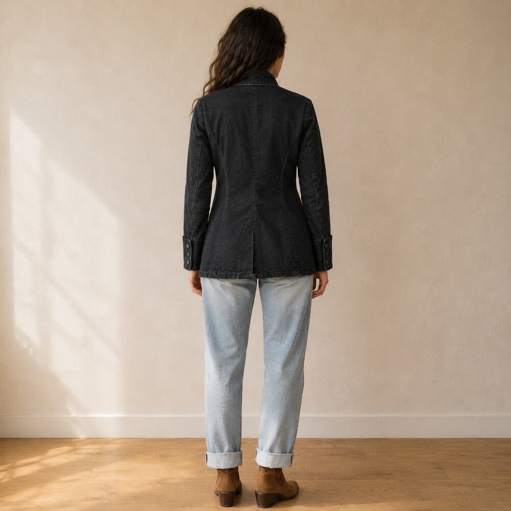 Y2K Casagrande Cotton Jacket Large 90s Minimalist French Utility Style - Picture 3 of 12